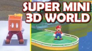 Mini Mario 3D World is hilarious! ALL LEVELS Super Mario 3D World smaller levels mod!