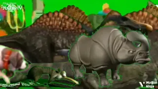 Animals, Dinosaurs and Prehistoric Creatures Stampede Green Screen