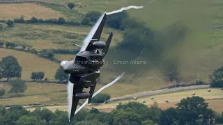 Mach Loop - USAF F-15E low level passes from Cad East!