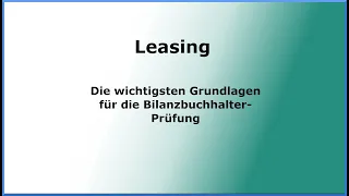 JA - Leasing - Die wichtigsten Grundlagen für Bilanzbuchhalter