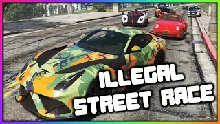 GTA 5 Roleplay - Illegal Street Race (Cops Came) | RedlineRP