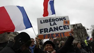 Tens of thousands protest COVID vaccine pass across France