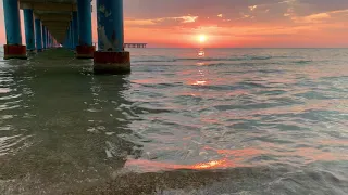 Осенний морской закат. Романтическое видео. Живой звук. / Relax video. Autumn sea sunset. Live sound