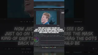 Masking and Tracking Tutorial #davinciresolve #davinciresolvetutorial #tutorial #shorts