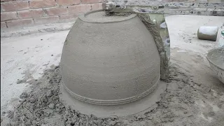 how to make big planter pot at home/how to make flower pot/ DIY Planter/cement pot