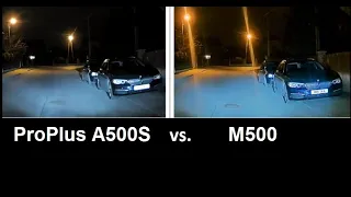 Test nocą | 70mai M500 vs. ProPlus A500S | Night test