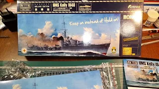Обзор сборной модели эсминца HMS Kelly FlyHawk 1/700