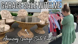 GARAGE SALE WITH ME | AMAZING FURNITURE FIND | JUNE 2022!!!