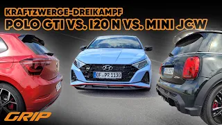 Dreikampf der Kraftzwerge: Polo GTI, Hyundai i20 N Performance und MINI John Cooper Works 🔥🔥🔥 | GRIP