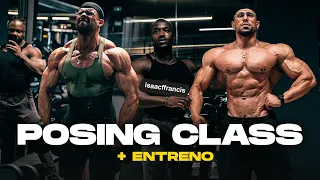 POSING con un PRO + entreno de PECHO y HOMBRO | Mauro Fialho IFBB PRO Olympia