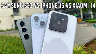 COMPARE CAMERA ONLY 4K 60FPS!! XIAOMI 14 VS IPHONE 15 VS SAMSUNG S23