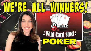We're All Winners on Wild Card Stud Poker 👊 Subscriber Ken Joins Us at the table. #poker