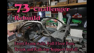 1973 Challenger Frame rail, Floor Pans and Trunk pan install Episode 4 Restoration Series.