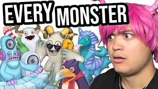 Reacting to every MY SINGING MONSTER in Cold Island - Characters/Sounds - (MVPerry reacts)