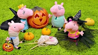 Spielzeugvideo für Kinder auf Deutsch. Halloween Vorbereitung. Spielspaß mit Peppa Wutz