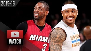 Dwyane Wade vs Carmelo Anthony Duel Highlights (2016.02.28) Knicks vs Heat - SICK!