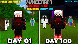 I survived 100 days in minecraft hardcore with herobrine, entity 303 || 100 days herobrine, entity