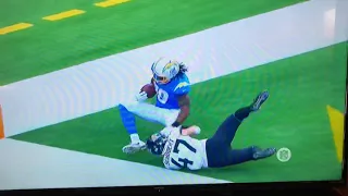 Virgil Green Los Angeles Chargers Broken Ankle Injury Vs Jaguars - Week 7 NFL