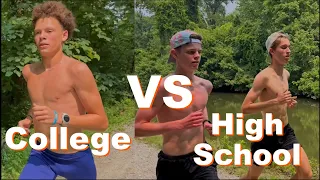 The Difference Between D1 and High School Cross Country Workouts || Summer XC Workout Vlog