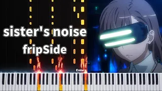 Sister's Noise Piano Cover とある科学の超電磁砲S OP | fripSide | Sheet Music | Tutorial | sister's noise