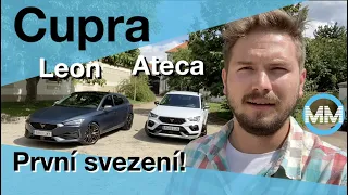 TEST - Cupra Leon + Cupra Ateca - STEJNÁ KREV, JINÉ CHARAKTERY. 300 KONÍ. JEZDÍ BOKEM? CZ/SK