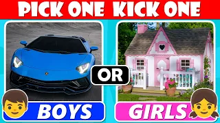 Pick One Kick One | 👦 Boys VS Girls Edition 👧