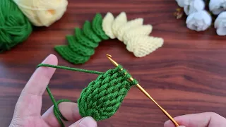 3D Super!.. Crochet Flower 🌺 Very easy crochet rose flower making for beginners.You should do it now