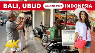 UBUD BALI Indonesia 🇮🇩 WALKING tour in culture center | 4k Bali 2023