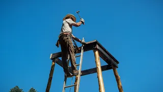 BUILDING THE TOP BASE FOR THE SATELLITE TOWER