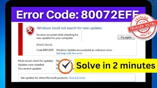 FIXED: Windows 7 Update Error 80072EFE in 2024