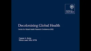 Decolonising Global Health