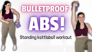 15 MIN STANDING ABS WORKOUT AT HOME | Kettlebell Workout to Strengthen your Core