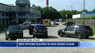 MPD officer injured in high speed chase, suspect in custody