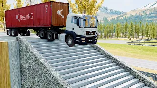 Mobil vs Stairs #8 - BeamNG Drive