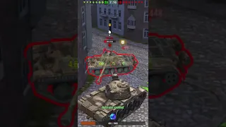 M60 about to die rams into enemy WZ-121 with bomb to save himself (wot blitz) #shorts