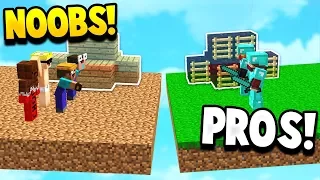 TWO PRO'S VS NOOBS! - Minecraft BEDWARS with PrestonPlayz