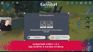 Геншин Импакт ➤ Забытый ключ 1 и 2 ➤ Где найти и зачем нужны ➤ Прохождение игры Genshin Impact