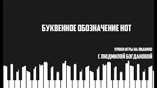 Урок 1. Буквенное обозначение нот. Курс игры на пианино для начинающих