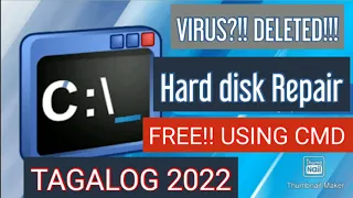 How to delete virus and repair bad sector of hard drive using cmd? tagalog 2022