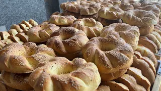 Legendary Tashkent Bread Loaves Are Baked Daily in Uzbekistan Big Batches Amazing Uzbek bread!