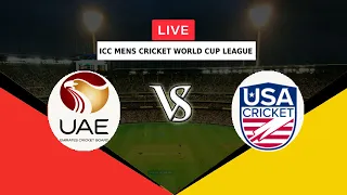 🔴LIVE UAE VS USA | ICC MENS CRICKET WORLD CUP LEAGUE 2022 | UNITED ARAB EMIRATES VS UNITED STATES