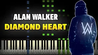 Alan Walker - Diamond Heart (feat. Sophia Somajo) Piano Tutorial (Sheet Music + midi)