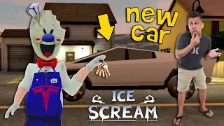 ROD HAS A NEW TESLA? Ice Scream Cybertruck Mod Gameplay by Outwitt