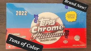 Brand New 2022 Topps Chrome Platinum Anniversary Hobby Box~1 Auto and Tons of Color Much Improved!