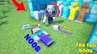 DÙNG SÚNG 6 NÒNG ĐẠI BÁT BẮN BANH NHÀ KIM CƯƠNG CỦA NOOB TRONG MCPE | Thử Thách SlenderMan