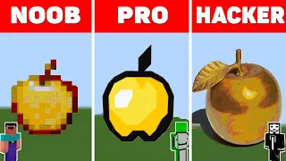 MINECRAFT NOOB vs PRO vs HACKER Minecraft Pixel art: Golden Apple / Animation
