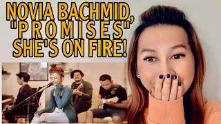 AGNEZ MO - PROMISES ( Cover by Novia Bachmid with ROOMMATE.PROJECT )| Reaction video| She's on fire