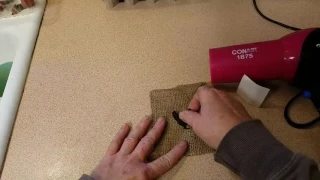 Apply vinyl to burlap