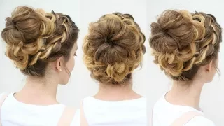 Beautiful Braided Bun Updo | Bun Hairstyles | Braidsandstyles12