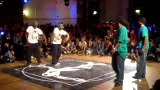 Dickson and Brook vs. Con Dem Duchamp - popping semifinal, Juste Debout UK 2012